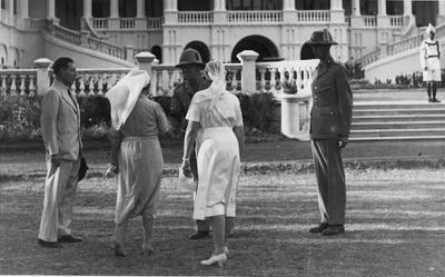 Inspection of Red Cross Society in the Sudan at The Palace in Khatoum by Lady Huddleston