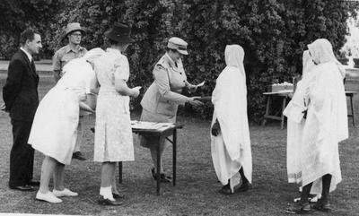Presentation of certificates at an inspection at The Palace, Khartoum