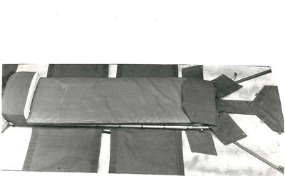 Black and white photograph of the special stretcher