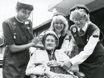 Black and white photograph used in Red Cross News