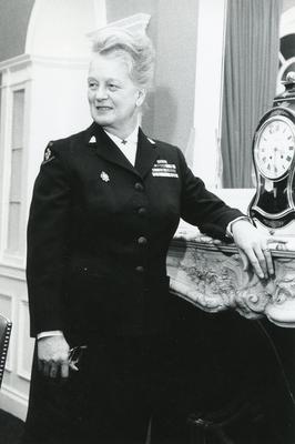 Black and white photograph of Dame Anne Bryans, Vice-Chairman of the British Red Cross