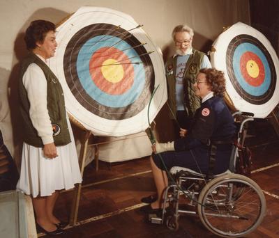 Colour photograph of activities for the disabled