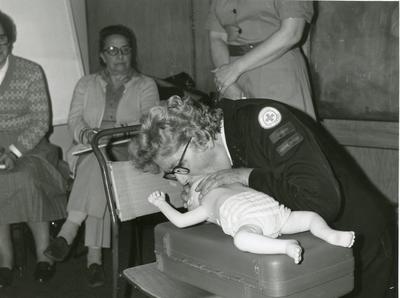 Black and white photograph from Red Cross News February/March 1983
