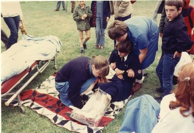 Colour photograph of First Aid training