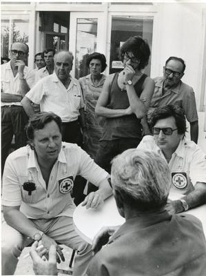 Black and white photograph of ICRC action in Cyprus