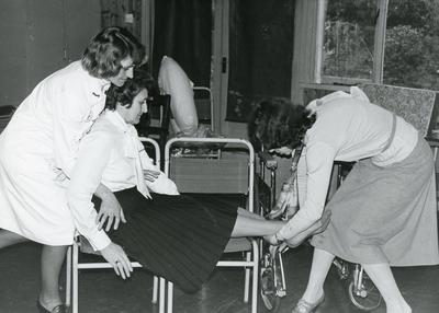 Black and white photograph of Nursing for the Family 1982