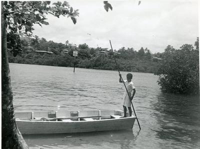 Black and white photograph of the Junior Red Cross in Fiji 1971
