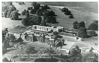 Black and white photograph of Princess Louise Scottish Hospital in Renfrewshire