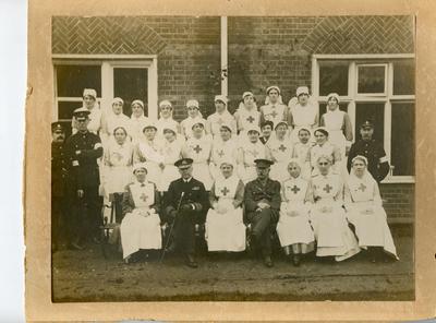 V.A.Ds and Military personnel at the Military Hospital. Ascot, Berkshire