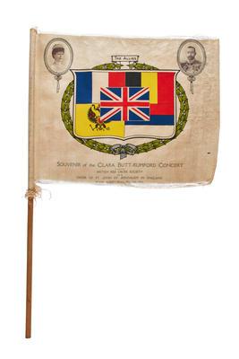 Souvenir flag of the Clara Butt-Rumford concert.; Tillotson & Son Ltd; Textiles/flag; 0189/8