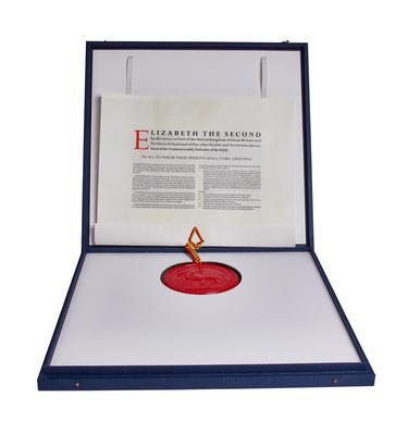 The British Red Cross Royal Charter granted by Her Majesty Queen Elizabeth II.