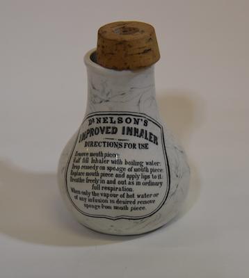 Dr Nelson's small whiteware ceramic inhaler