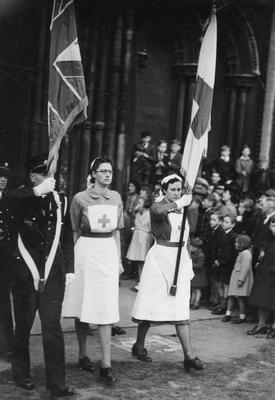 Photograph of the Dedication of Colours at Ely Cathedral, 1940; RCB/2/39/6/35