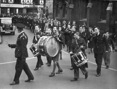 Photograph of Cadets with a Bugle Band