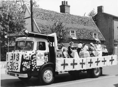Photograph of the British Red Cross Float at the Soham Float Parade, 1963
