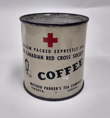 Tin of coffee labelled 'Mother Parker's Tea Company, Toronto'