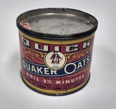 Tin of Quick Quaker Oats