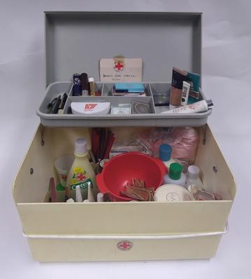 Beauty care kit in plastic carry case