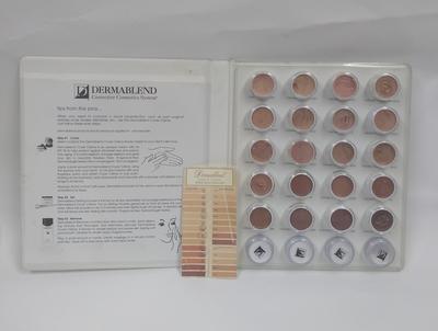 Collection of Dermablend skin camouflage samples