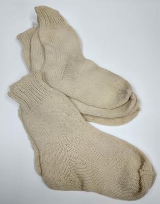 Hand knitted bed socks