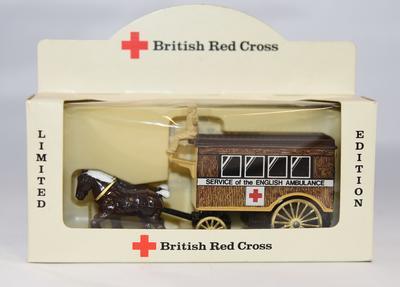 Limited edition model of a horse drawn ambulance as used in the Franco-Prussian War, 1870-1871