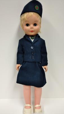 Female doll dressed in a Canadian Red Cross uniform