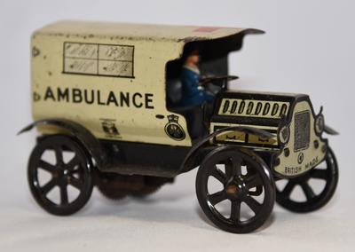 Wind up toy ambulance (Wells O London Trademark)