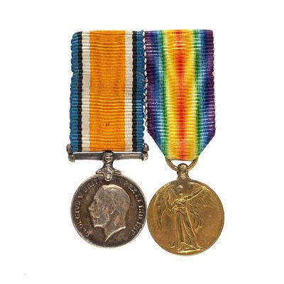 Group of medals (miniatures): British War Medal 1914-1919 and Victory Medal