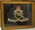 Framed embroidery: regimental badge of the Royal Regiment of Artillery