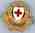 British Red Cross Society members' gilt hat badge