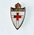 Small shield-shaped badge with gilt crown on top: Blood Donor.