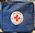 cloth bag with adjustable long strap, 'The British Red Cross Society' roundel on front