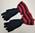 A pair of hand knitted gloves