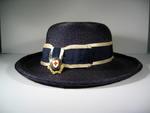 Navy straw hat
