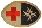 embroidered wall plaque, featuring the emblem of the Joint War Committee