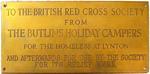 Engraved brass plaque: Butlins