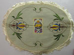 Piece of embroidery worked by wounded: Tank Corps badge