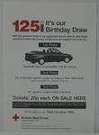 poster advertising a draw to be held as part of the 125 year anniversary events in 1995