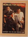 American Red Cross fundraising poster, 'Mobilize for Defense, Support the 1951 Red Cross Fund'.