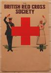 British Red Cross poster featuring a male and female member supporting the emblem.