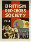 British Red Cross Society 'horse drawn ambulance' stamp, 1914