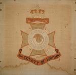 Embroidery of regimental badge of the First Surrey Rifles