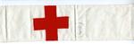 white brassard featuring red cross emblem and [army] stamp