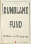 Poster advertising the Disaster Appeal Scheme (United Kingdom) Dunblane Fund