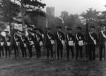 Sudbourne Men's Detachment [Suffolk/13] some in full uniform, all wearing badge with red cross emblem on left breast