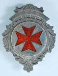 1913 enamelled 8-point cross badge: 'W.S. & L.B. Red Cross Challenge Cup: Lilley Brook'