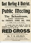 poster advertising a meeting to organise a jumble sale in aid of the Red Cross