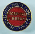 British Red Cross and Order of St John Hospital Library badge