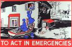 One of a set of Junior Red Cross posters: To Act in Emergencies