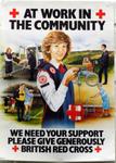 Small poster: 'At work in the community'